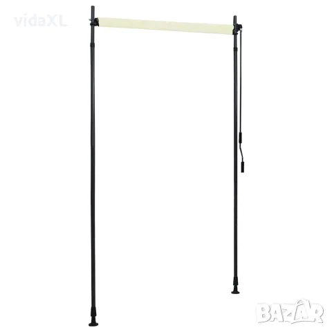 vidaXL Външна ролетна щора, 120x270 см, кремава, снимка 4 - Щори - 56146107