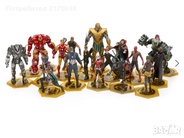 Страхотен комплект с фигурки за игра Disney Marvel Avengers, Марвел Непобедимите, снимка 3 - Фигурки - 53266602