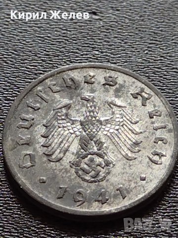 Две монети 1 райхспфенинг 1938г. / 1 райхспфенинг 1941г. Трети райх с СВАСТИКА редки 17385, снимка 12 - Нумизматика и бонистика - 40650393