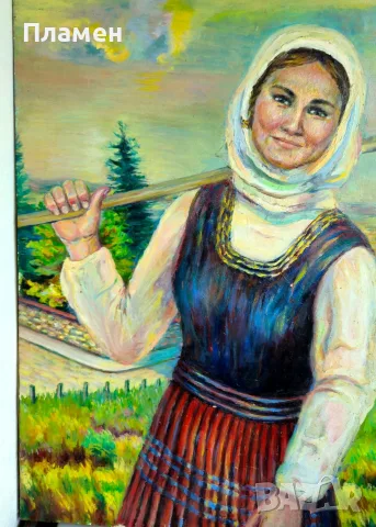 Стара картина /1965/, снимка 4 - Картини - 56149293