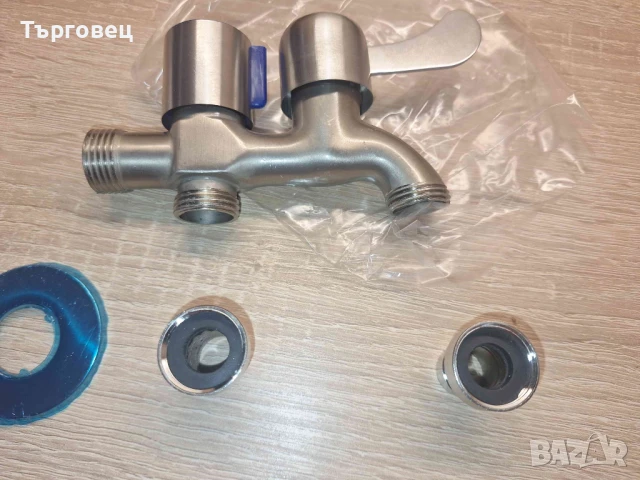 Нов двоен градински кран 1/2 ,външен метален многофункционален , снимка 5 - Напояване - 44489567