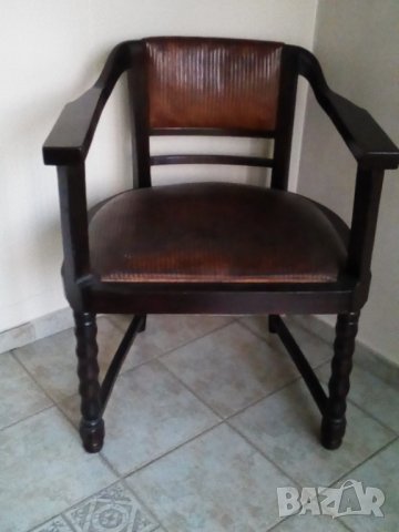 Ретро кресла кожа, снимка 4 - Столове - 36369401