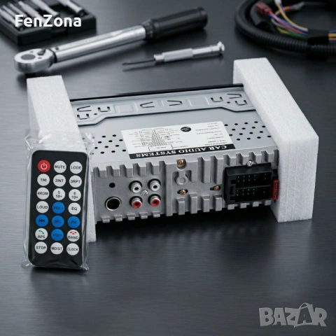 Автомобилно радио MP3 плеър с Bluetooth, USB, AUX и дистанционно – 4x55W, снимка 4 - MP3 и MP4 плеъри - 54194598