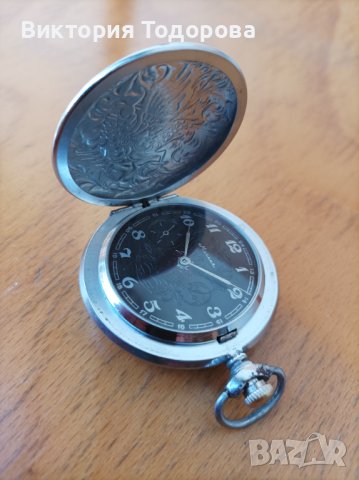 Джобен часовник Молния с гилоширан тъмно кафяв циферблат , снимка 15 - Антикварни и старинни предмети - 37590892