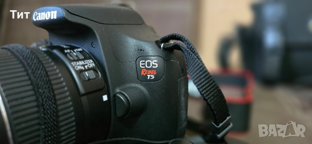 Фотоапарат Canon EOS Rebel T5 и аксесоари, снимка 2 - Фотоапарати - 52929409