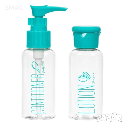 Комплект бутилки за пътуване 80 мл с капачки вераман – 2 броя_1213813