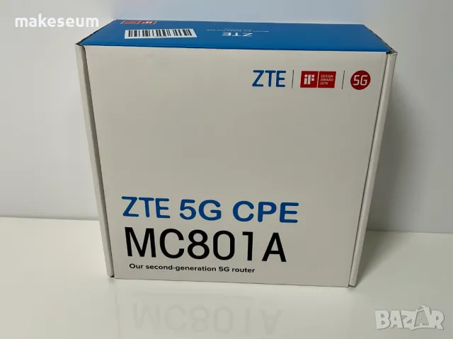 ZTE 5G MC801A WiFi6 Фабрично Отключен Gigabit Рутер, снимка 1 - Рутери - 48756265