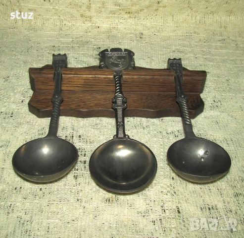 Калаени лъжици за стена с поставка, снимка 2 - Декорация за дома - 52796883