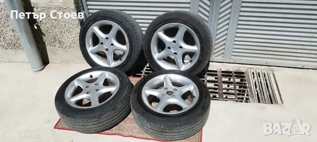продавам алуминиеви джанти с гуми на един сезон 