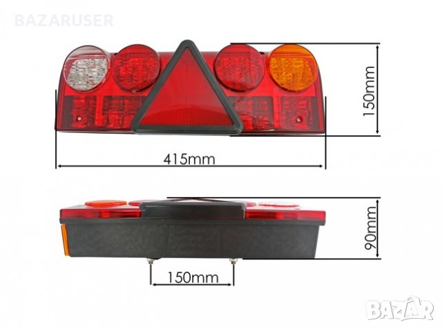 Стоп к-т ляв и десен ТИР TIR заден /к-т 2 бр./ L+R (53102), снимка 4 - Аксесоари и консумативи - 30493458