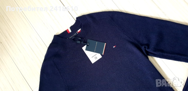 Tommy Hilfiger Merino Wool Mens Size S  НОВО! ОРИГИНАЛ! Мъжки Вълнен Пуловер!, снимка 2 - Пуловери - 52706755