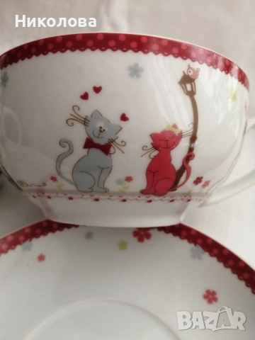 Комплект чайник с чаша, снимка 3 - Сервизи - 51944065