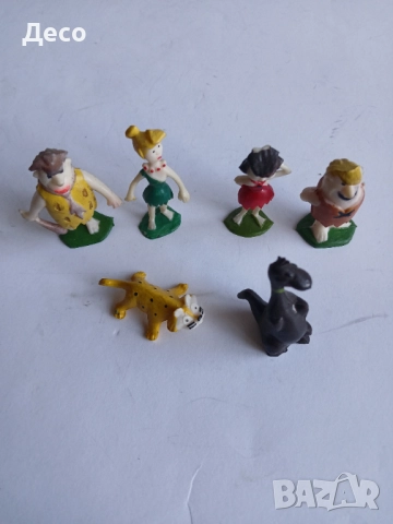 Стари български гумени фигурки Флинстоун., снимка 2 - Колекции - 52274344