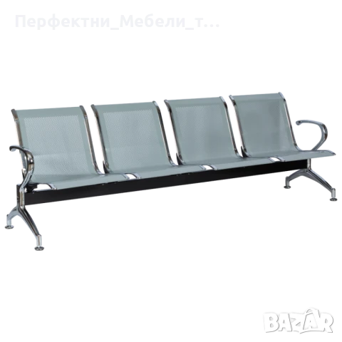 4 местна метална пейка посетителска,метална пейка 5 места за чакалня