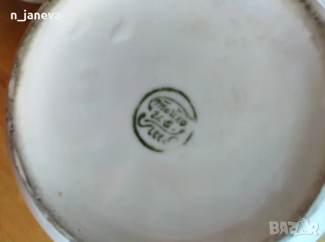 Голяма порцеланова чиния и чайник, снимка 3 - Сервизи - 47631968