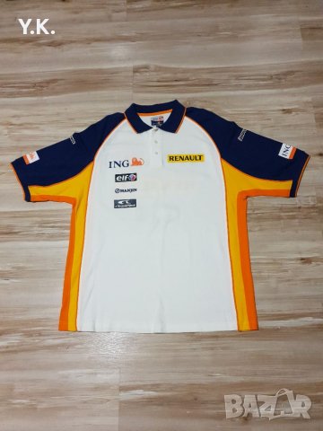 Оригинална мъжка тениска с яка ING Renault F1 Team, снимка 1 - Тениски - 40125764