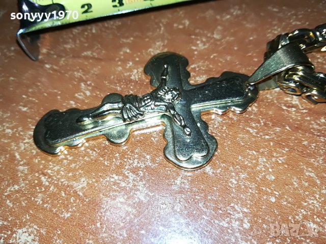 ЗЛАТЕН ЛАНЕЦ С КРЪСТ И ХРИСТОС 0909220857