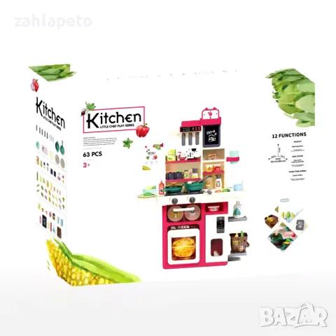 Кухня с истинска пара, хладилник и течаща вода, снимка 6 - Играчки за стая - 48246289