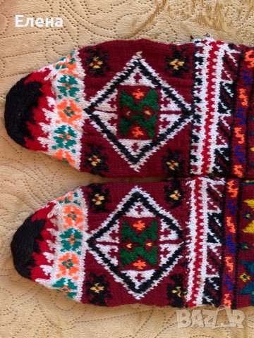 Автентични ръчно плетени, вълнени чорапи и детски машинно плетени за носия, снимка 5 - Антикварни и старинни предмети - 39165549