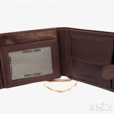 Портфейл от естествена к.  NAKISA, снимка 2 - Портфейли, портмонета - 52337518