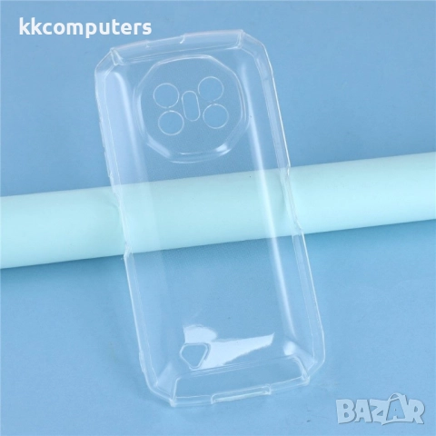 Калъф с протектор за Doogee Fire 3 Pro – мек TPU удароустойчив калъф, прозрачен или черен, снимка 2 - Резервни части за телефони - 52477413