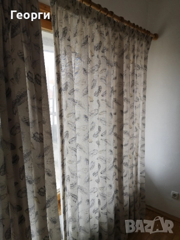 Светло сиви пердета - 2 броя, 197 х 140 см, снимка 3 - Пердета и завеси - 52558725