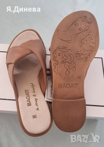 Дамски чехли еко кожа Bagatt 36н, снимка 6 - Чехли - 54152490