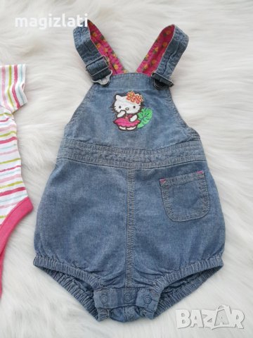 Дънков гащеризон H&M и боди F&F 6-9 месеца, снимка 5 - Бебешки гащеризони - 29526048