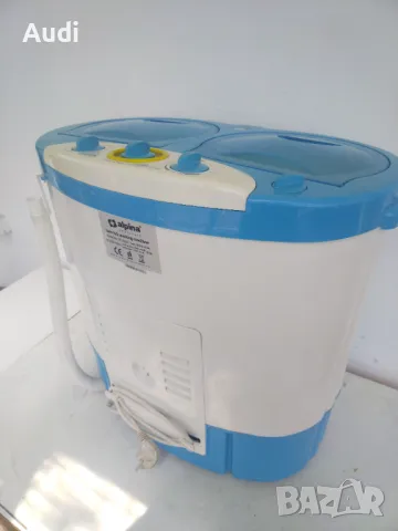 ALPINA преносима мини пералня с отделна камера за центрофуга.  Капацитет 3кг пране  Мощност 230W, снимка 3 - Перални - 50114113