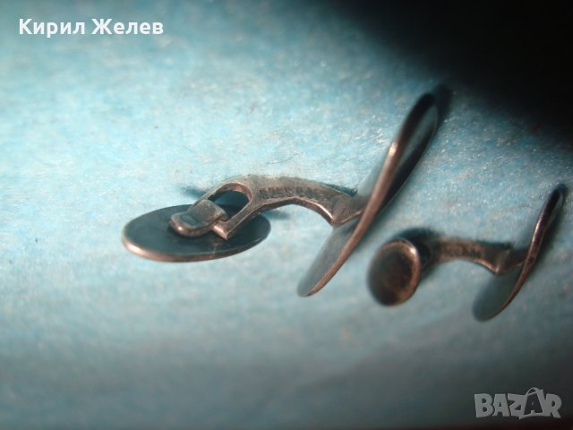 ВИНТИДЖ СТАРИННИ МАРКОВИ СРЕБЪРНИ КОПЧЕТА за РЪКАВЕЛИ ОКСИДИРАНО СРЕБРО 925 СТИЛНИ БУТОНЕЛИ 25159, снимка 17 - Антикварни и старинни предмети - 34884016
