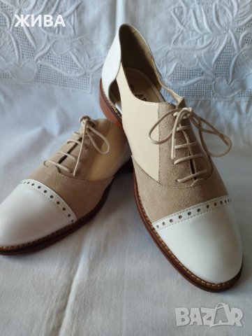 ЕСТЕСТВЕНА КОЖА денди стил, дамски елегантни обувки