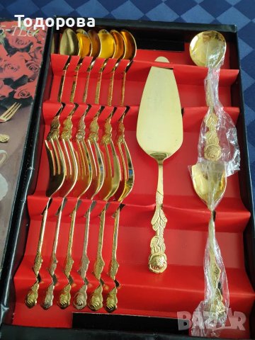 Комплект десертни прибори , снимка 2 - Прибори за хранене, готвене и сервиране - 50130883