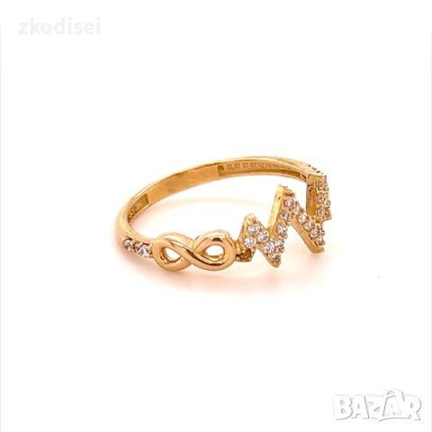 Златен дамски пръстен 1,64гр. размер:56 14кр. проба:585 модел:16537-3, снимка 2 - Пръстени - 40605938