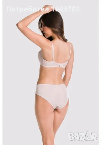 Бикини с висока талия в бежов цвят SEMPRE 01104, снимка 3 - Бельо - 48340590