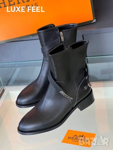 HERMES 💎Дамски Боти , снимка 5 - Дамски боти - 53287690