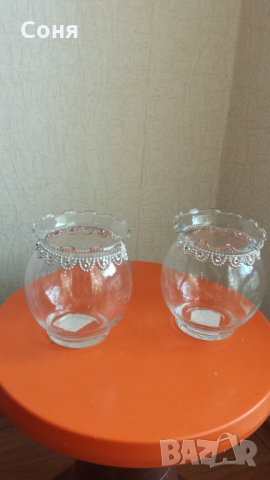 Стъклени кашпи за цветя и сукуленти , снимка 3 - Саксии и кашпи - 31179462