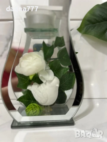 НОВО! Красив подарък: гълъб на мира, цвете, чаена свещ..., снимка 5 - Декорация за дома - 50877171