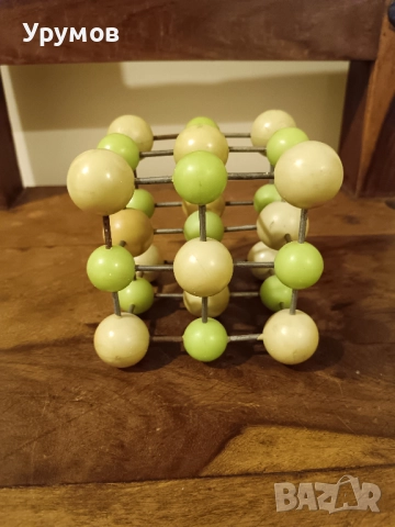 Винтидж простраствен модел на молекула/кристална решетка, снимка 3 - Други ценни предмети - 52239620