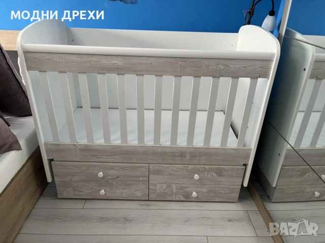 Бебешко легло с люлеещ механизъм, снимка 3 - Спални и легла - 53931218