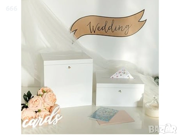 Дървена кутия за парични подаръци с отвор, ключалка и ключ, снимка 9 - Други стоки за дома - 53216951