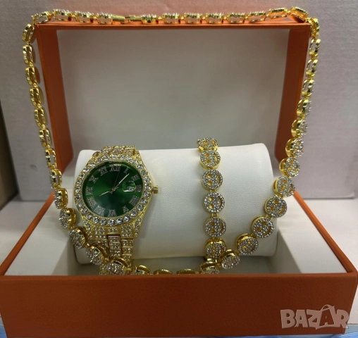 Луксозен комплек бижута,  часовник , гривна и колие, снимка 13 - Бижутерийни комплекти - 52056255