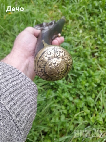 Стар Балкански Османски кремъчен Пищов Кремъклия Работещ механизъм, снимка 3 - Антикварни и старинни предмети - 53159347