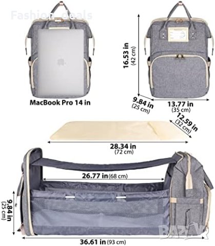 Нова Преобразуваща Раница за Бебета с Подложка Термо Джобове Подарък, снимка 5 - Други - 42549432