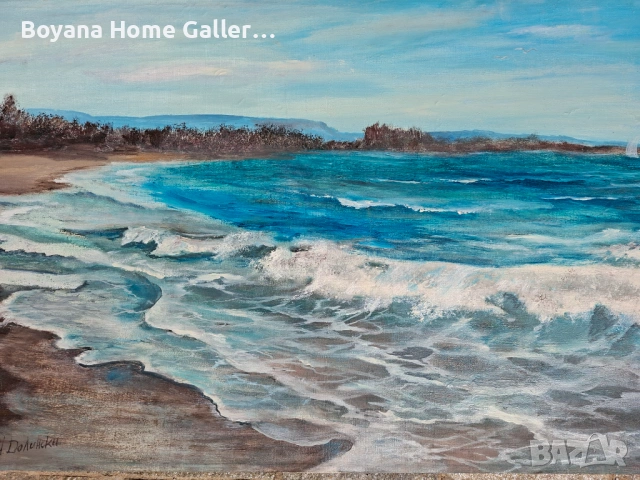 Картина Море проф. Наум Долински, снимка 5 - Картини - 54160308