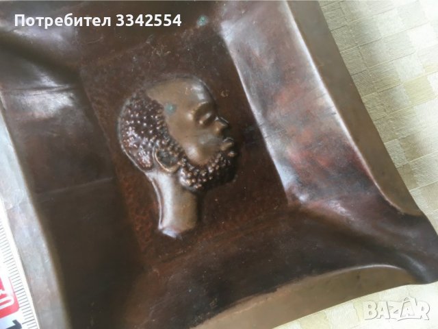 ПЕПЕЛНИК МЕСИНГ ЩАМПА ОРНАМЕНТ-90 ГР, снимка 5 - Други ценни предмети - 37129401