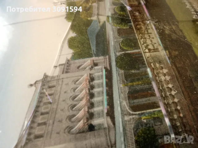   Германия 1920г-сувенир картина,картичка,снимка със седеф курпарк бад наухайм аден кенан бад наухай, снимка 3 - Антикварни и старинни предмети - 47890316