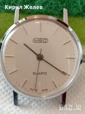 Класически модел мъжки часовник MBO QUARTZ SWISS MADE много красив стилен 54239, снимка 3 - Мъжки - 55935415