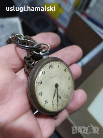 Джобен часовник Мълния, снимка 4 - Антикварни и старинни предмети - 52615538