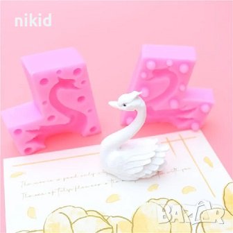 3D 2 части красив лебед женски силиконов молд форма за украса торта с фондан шоколад