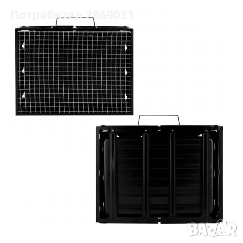 Градинска сгъваема скара за къмпинг и пикник – преносима, тип куфарче, снимка 5 - Барбекюта - 53876089